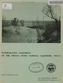 Water-Quality Assessment of the Indiana Dunes National Lakeshore, 1973-74