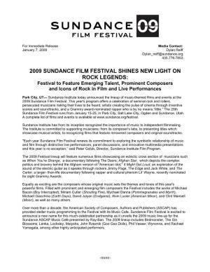 2009 Sundance Film Festival Shines New
