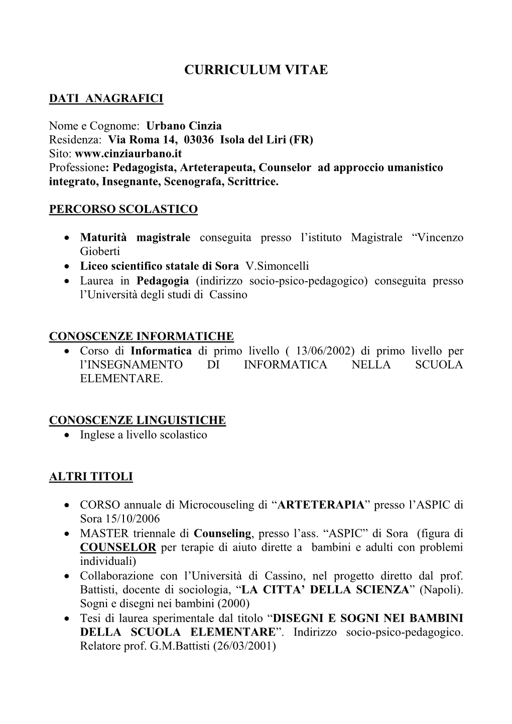 Curriculum Vitae