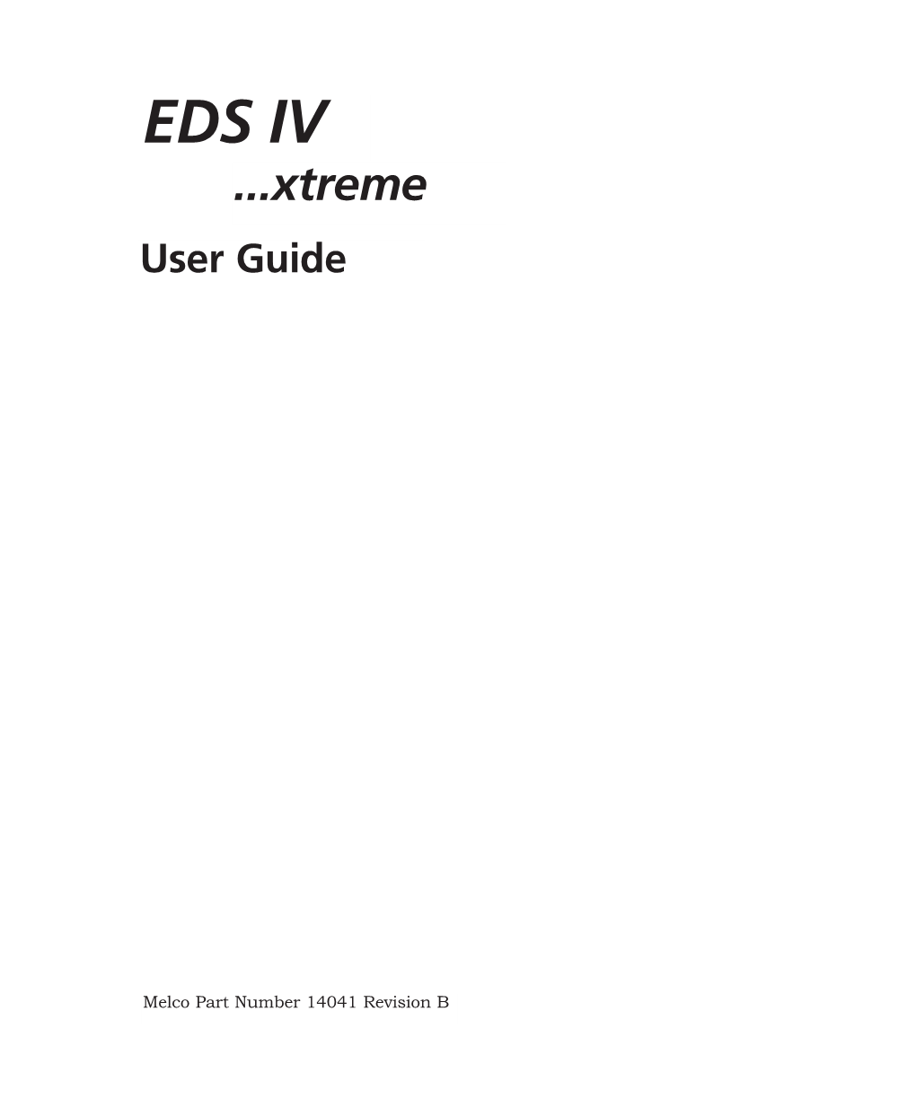 EDS IV ...Xtreme User Guide