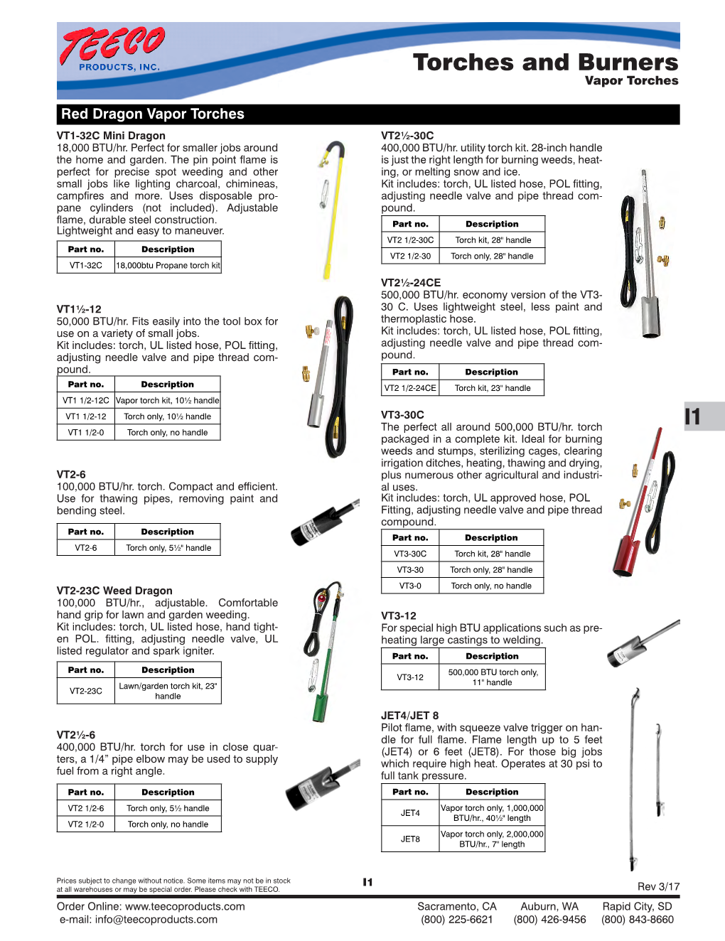 Torches and Burners Vapor Torches