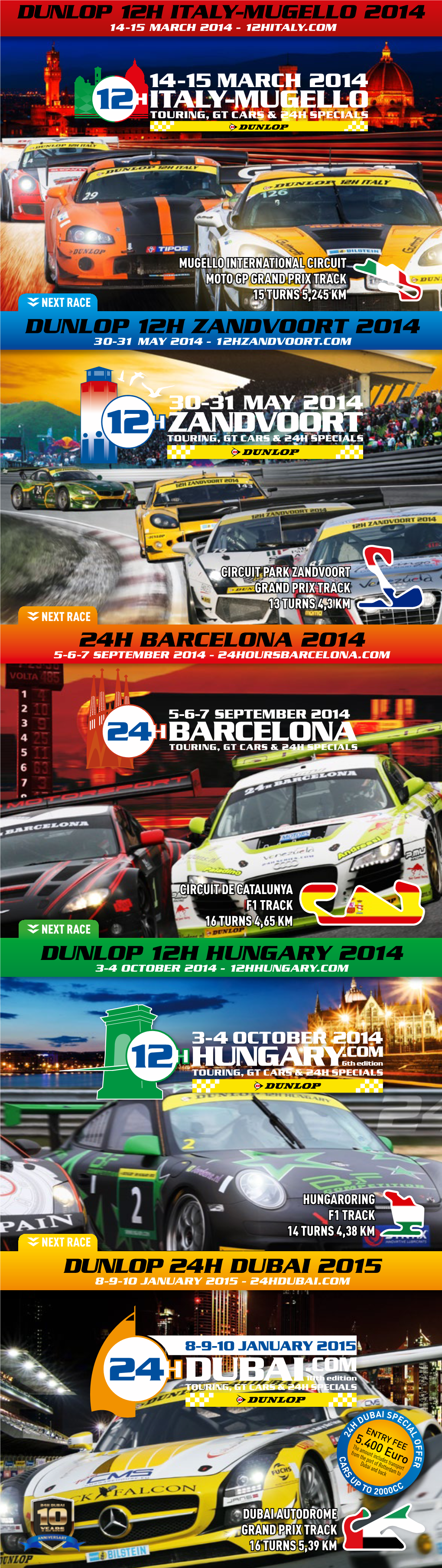 24H Barcelona 2014 Dunlop 12H Hungary 2014