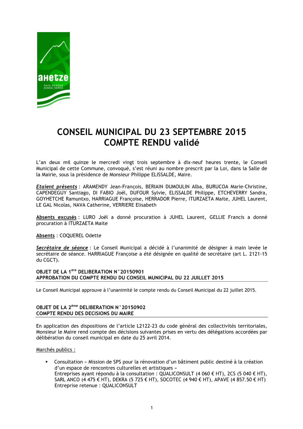 Projet De Cr Du Cm Du 23.09.15