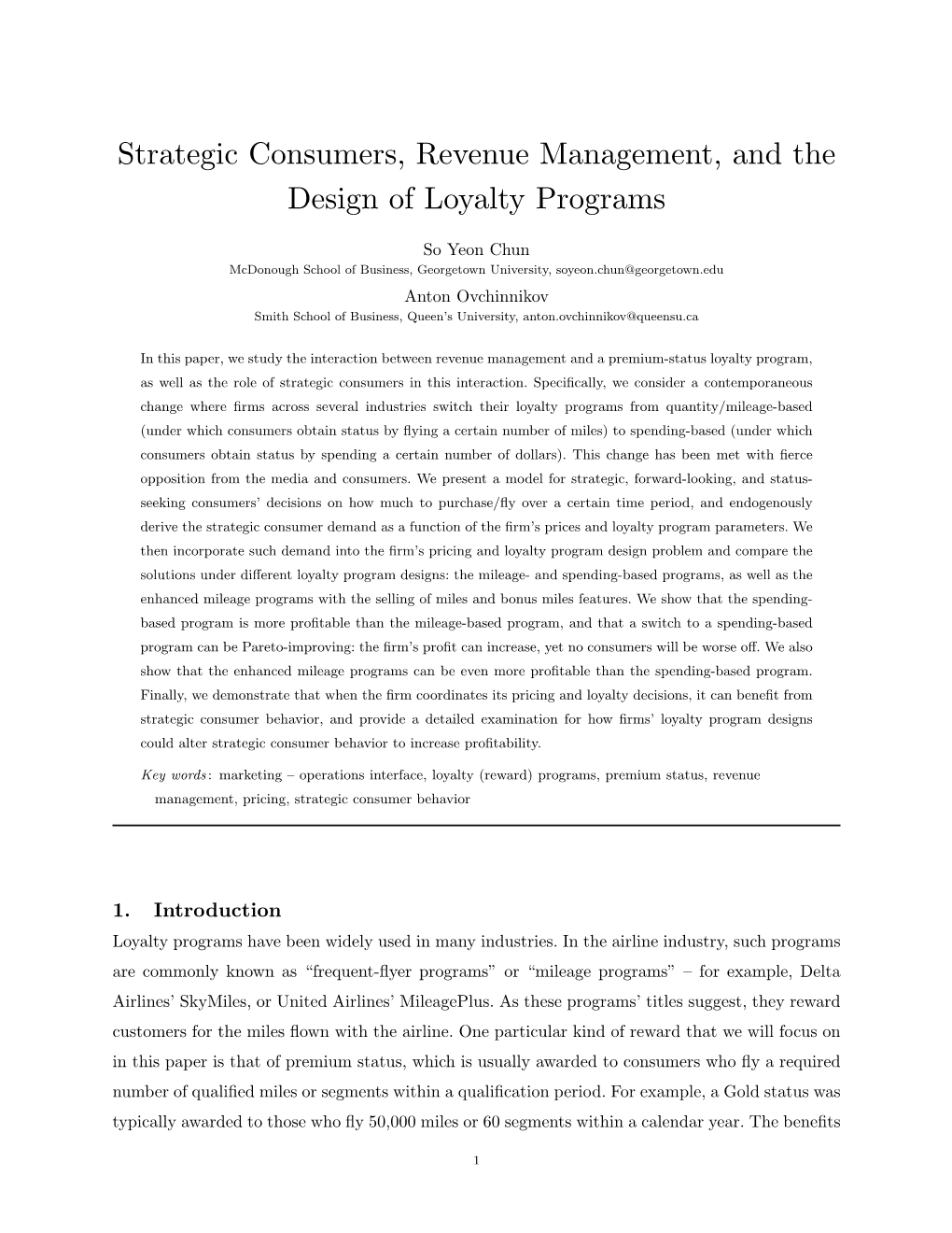 Strategic Consumers, Revenue Management, and the Design of Loyalty Programs