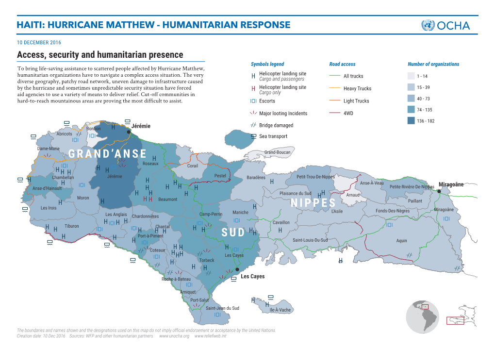 OCHA Hurricane Matthew Humanitarian Response 2 Months On