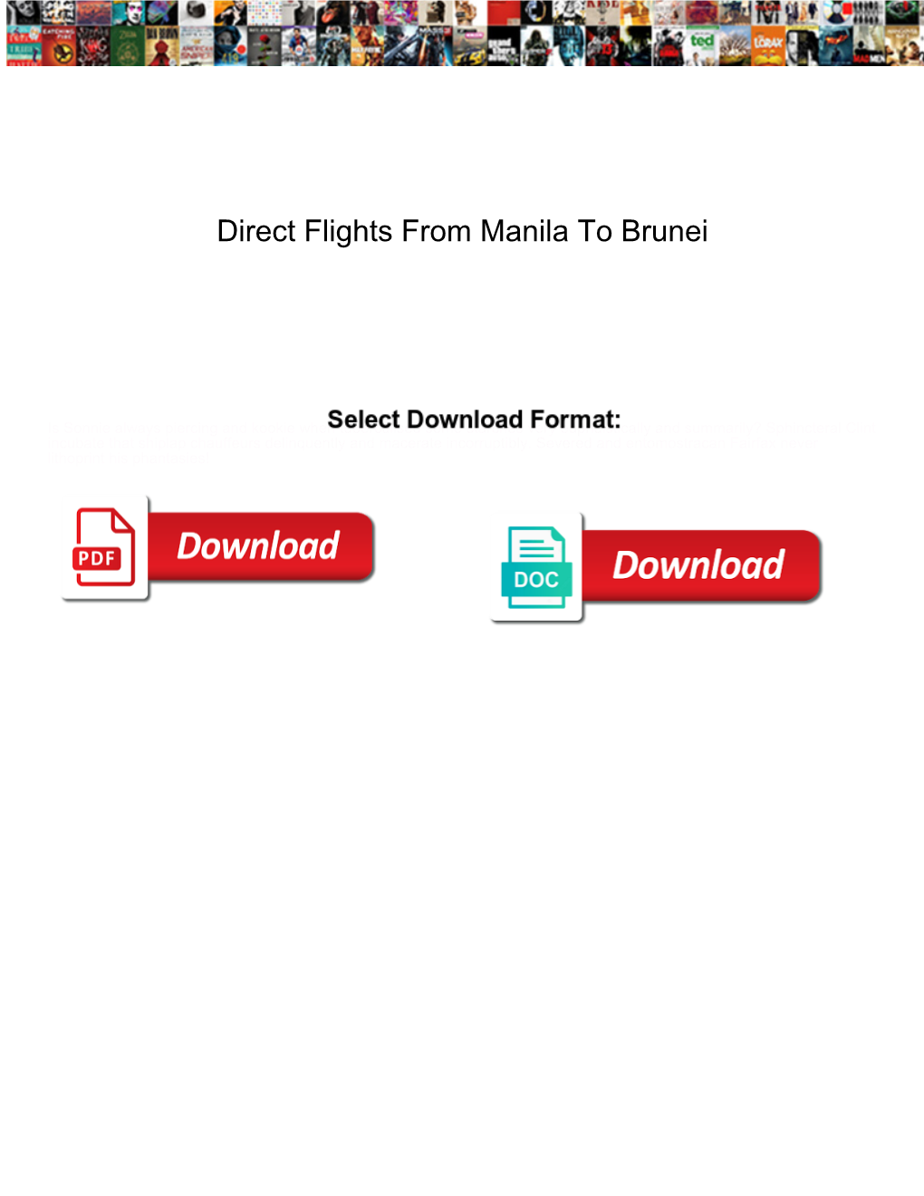 Direct Flights from Manila to Brunei