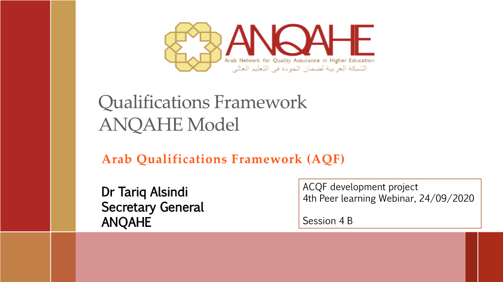 Qualifications Framework ANQAHE Model