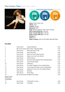 Tina Turner Tina! Mp3, Flac, Wma