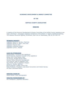 05/30/2012 Economic Development & Energy Committee Regular Meeting