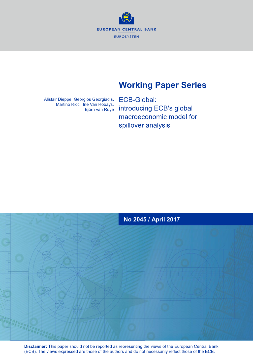 Introducing ECB's Global Macroeconomic Model for Spillover Analysis