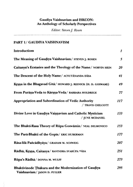 Gaudiya Vaishnavism & ISKCON
