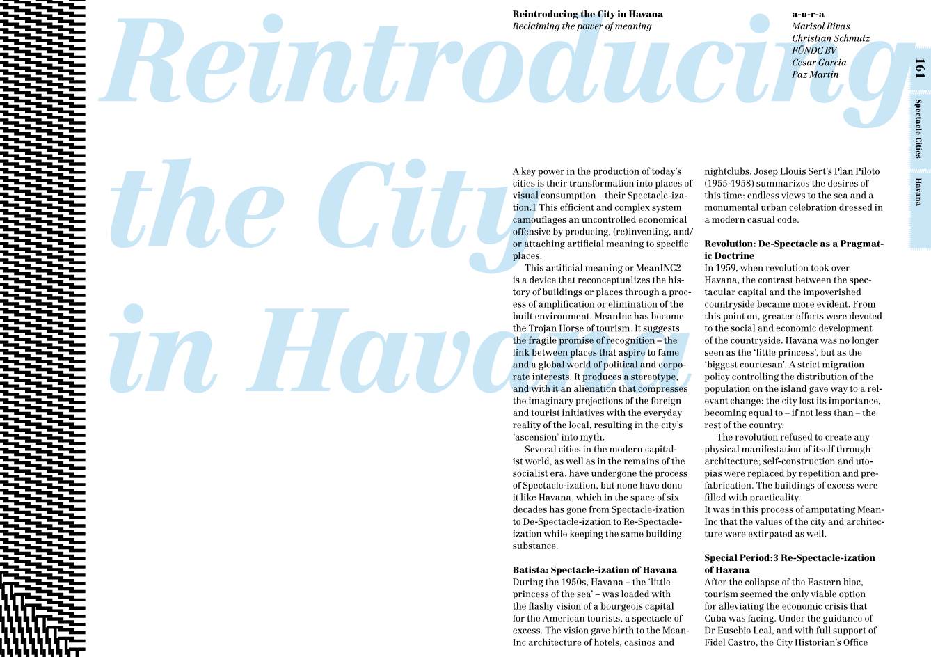 Reintroducing the City in Havana