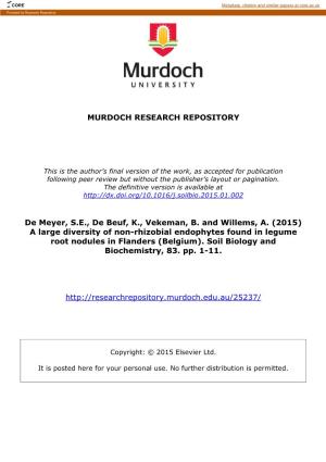 MURDOCH RESEARCH REPOSITORY De Meyer