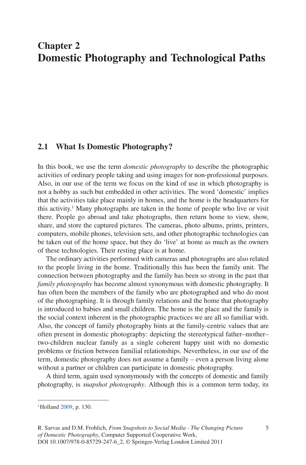 Domestic Photography and Technological Paths