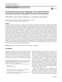 Environmental Influence and Species Specificity of Microbiome Structure and Composition