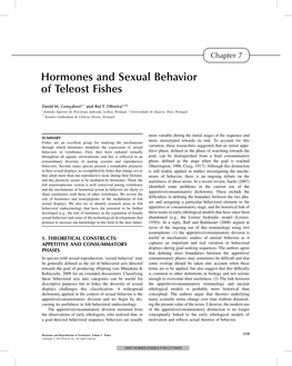 Hormones and Sexual Behavior of Teleost Fishes