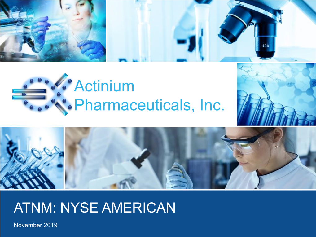 Actinium Pharmaceuticals, Inc - DocsLib