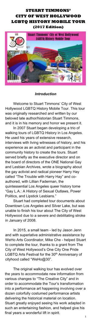 Stuart Timmons' City of West Hollywood Lgbtq History Mobile Tour