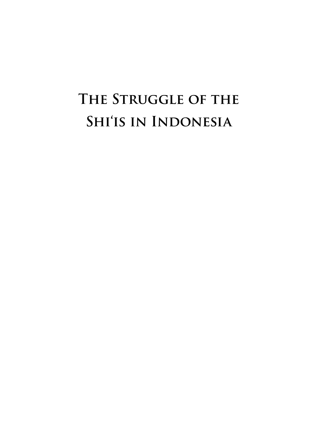 The Struggle of the Shi'is in Indonesia