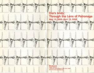 Exhibition Brochure, Dia's Andy, Through the Lens Of