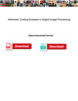 Arithmetic Coding Example in Digital Image Processing