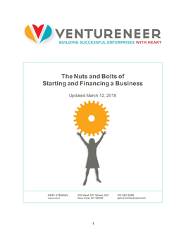 The Nuts and Bolts of Starting and Financing a Business