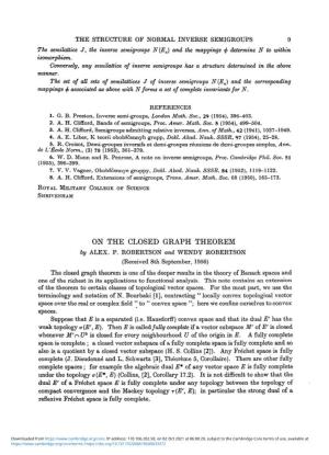 ON the CLOSED GRAPH THEOREM by ALEX