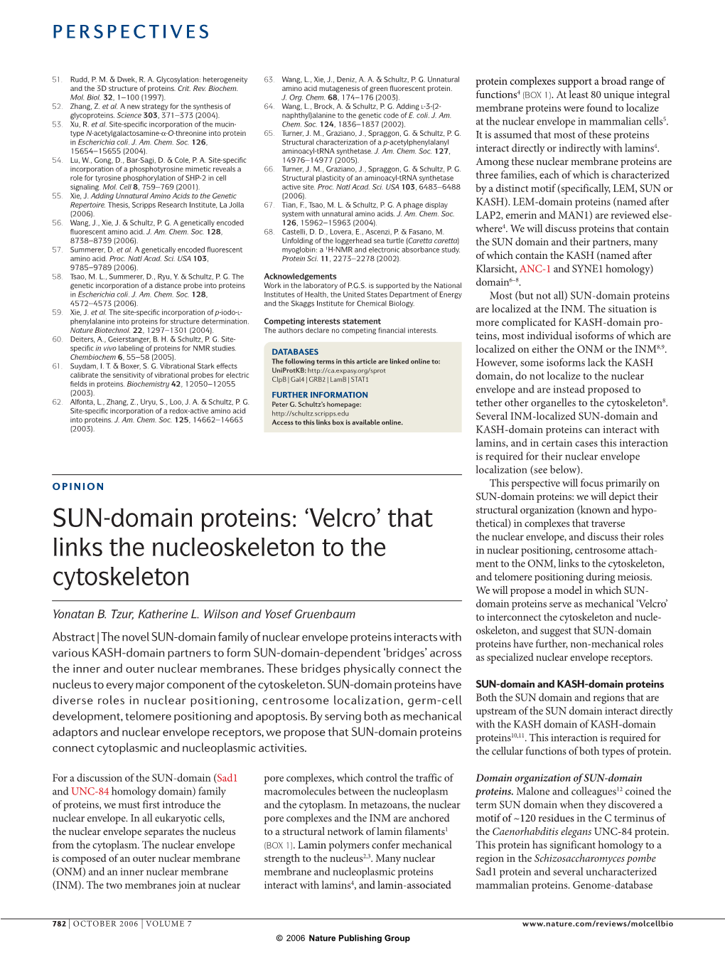 SUN-Domain Proteins 4572–4573 (2006)