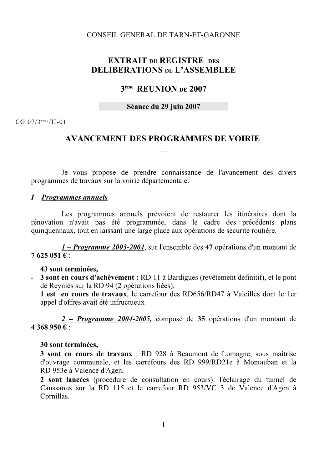 Conseil General De Tarn-Et-Garonne __