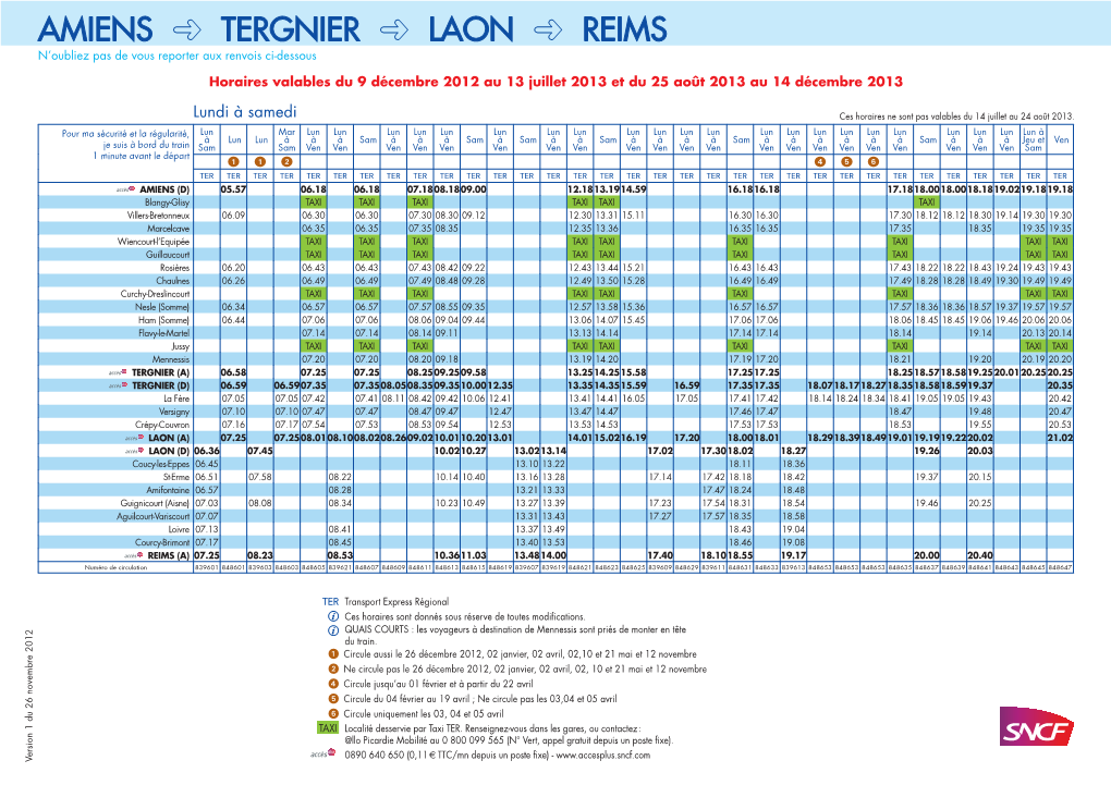 AMIENS TERGNIER LAON REIMS N’Oubliez Pas De Vous Reporter Aux Renvois Ci-Dessous