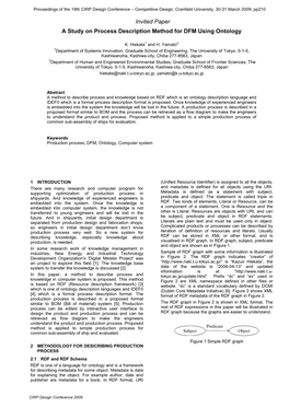 A Study on Process Description Method for DFM Using Ontology