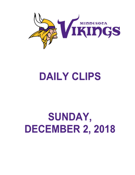 Daily Clips Sunday, December 2, 2018
