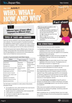 WHO, WHAT, HOW and WHY Fact Sheet