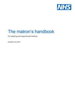 The Matron's Handbook