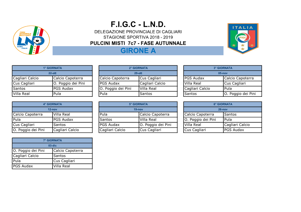 Figc Delegazione Cagliari