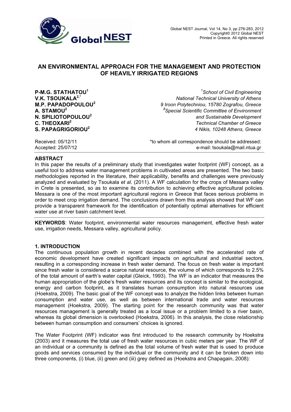 An Environmental Approach for the Management and Protection of Heavily Irrigated Regions