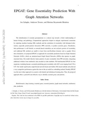 Gene Essentiality Prediction with Graph Attention Networks