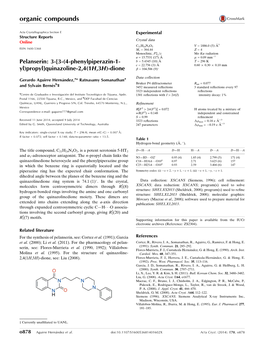 Pelanserin: 3-[3-(4-Phenylpiperazin-1-Yl)Propyl]Quinazoline-2,4(1H,3H)-Dione