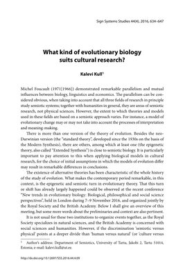What Kind of Evolutionary Biology Suits Cultural Research?
