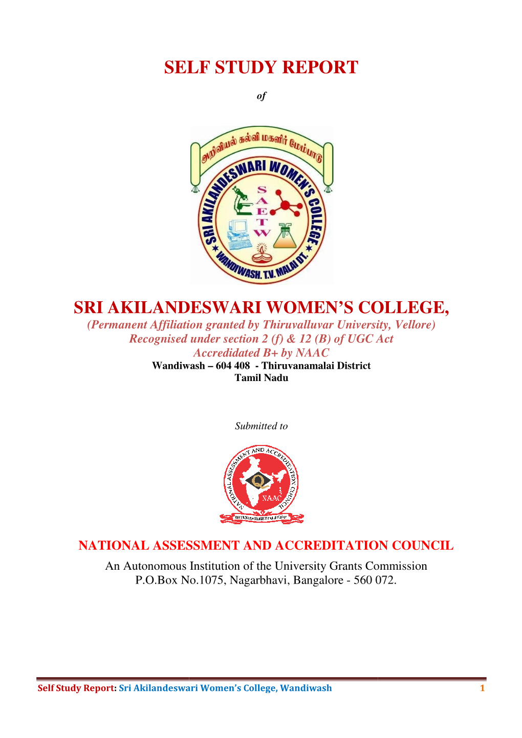 Akilandeswari Women's College, Wandiwash