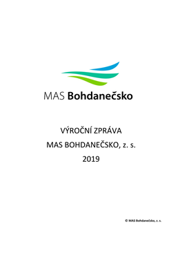 VÝROČNÍ ZPRÁVA MAS BOHDANEČSKO, Z. S. 2019