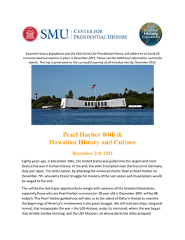 Pearl Harbor 80Th & Hawaiian History and Culture