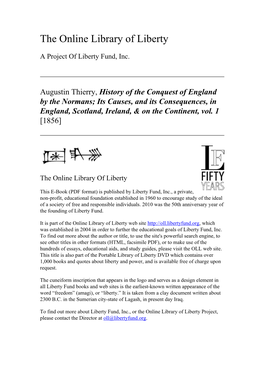 Online Library of Liberty: History of the Conquest of England by the Normans; Its Causes, and Its Consequences, in England, Scotland, Ireland, & on the Continent, Vol