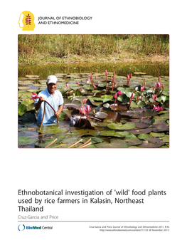 'Wild' Food Plants Used by Rice Farmers in Kalasin, Northeast Thailand Cruz-Garcia and Price
