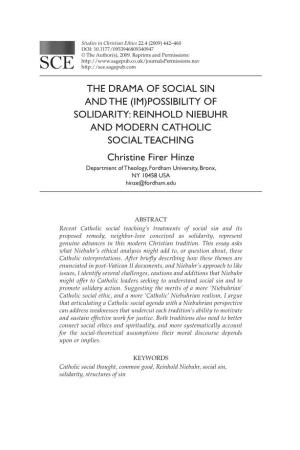 The Drama of Social Sin and the (Im)Possibility of Solidarity