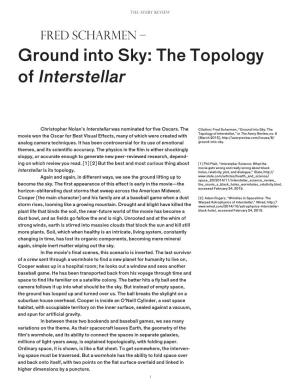 Ground Into Sky: the Topology of Interstellar