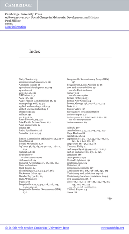 Social Change in Melanesia: Development and History Paul Sillitoe Index More Information