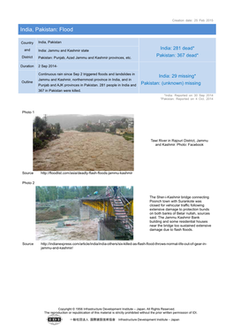 India, Pakistan: Flood