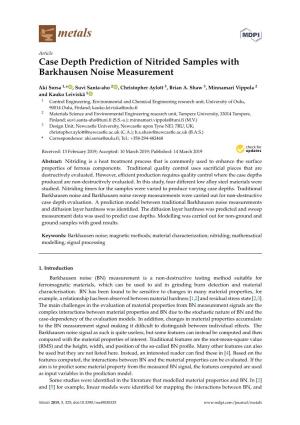 Case Depth Prediction of Nitrided Samples with Barkhausen Noise Measurement