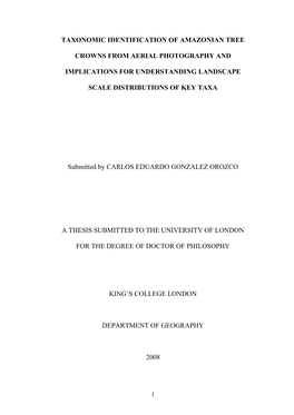 Taxonomic Identification of Amazonian Tree Crowns